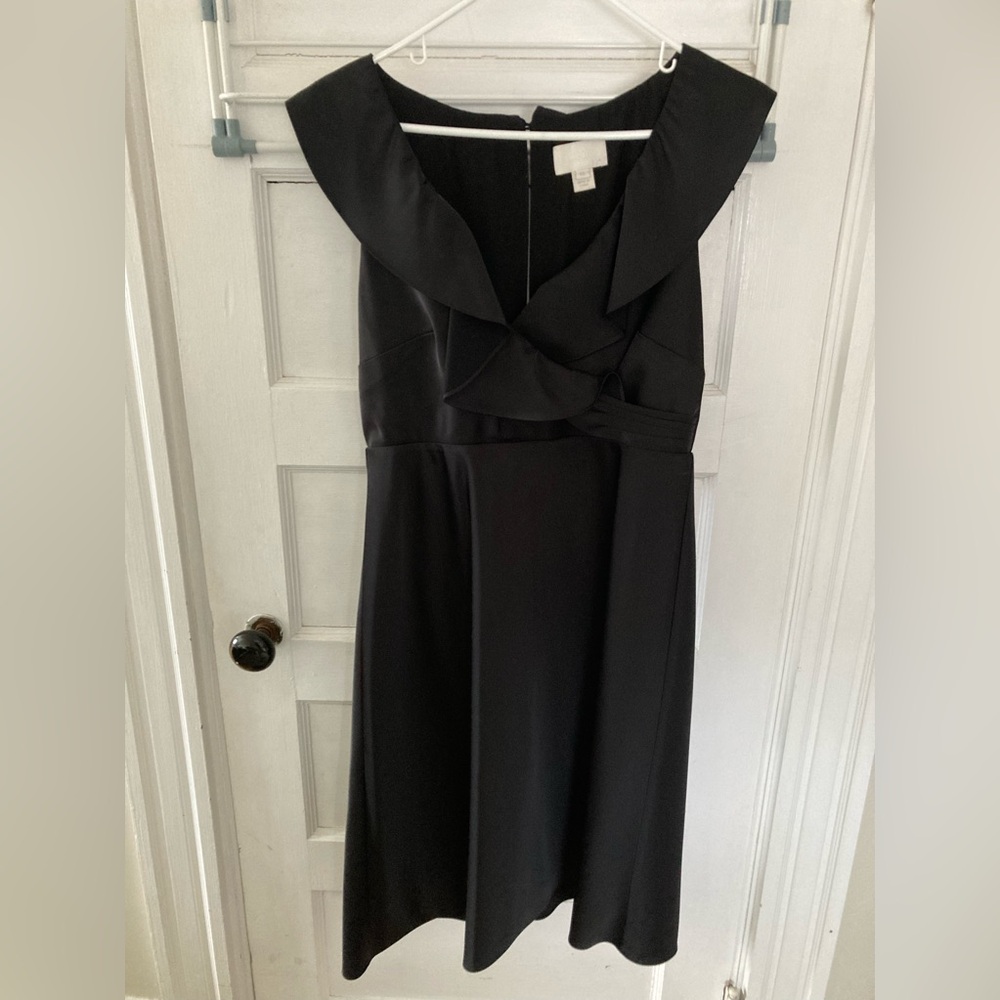 Beautiful black satin J Crew dress size 10